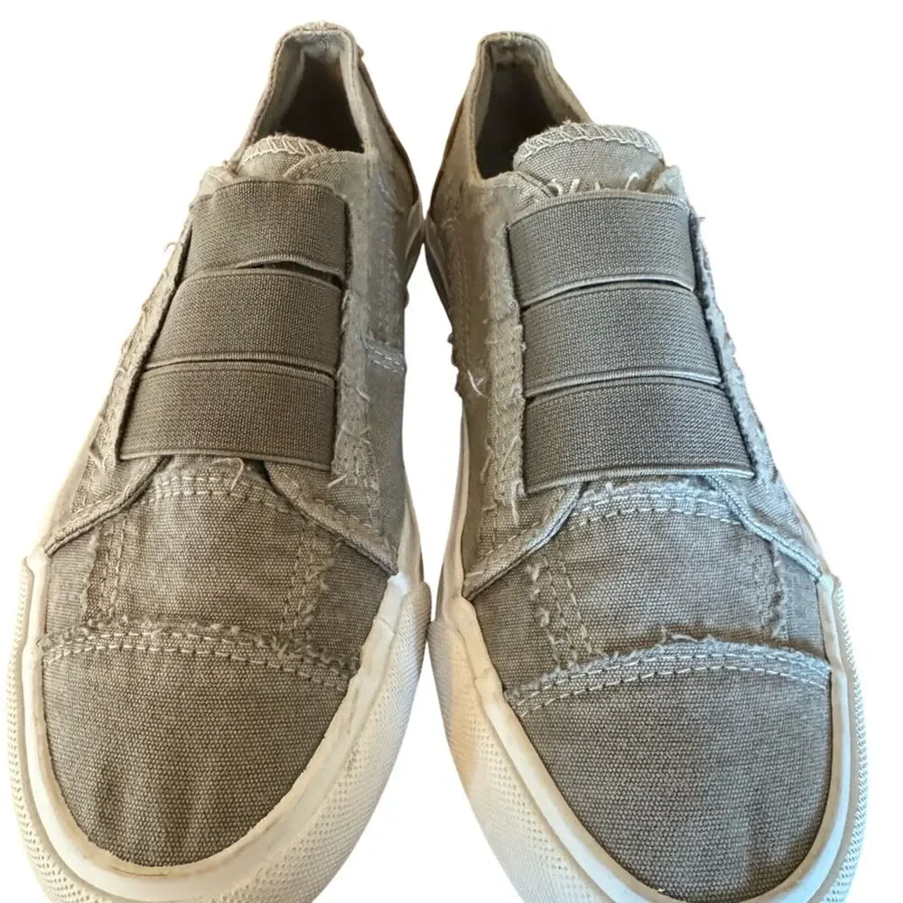 Blowfish Gray Sneakers with Slip-On Design and Padded Collar size 6